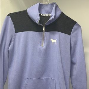 PINK half zip sweatshirt top